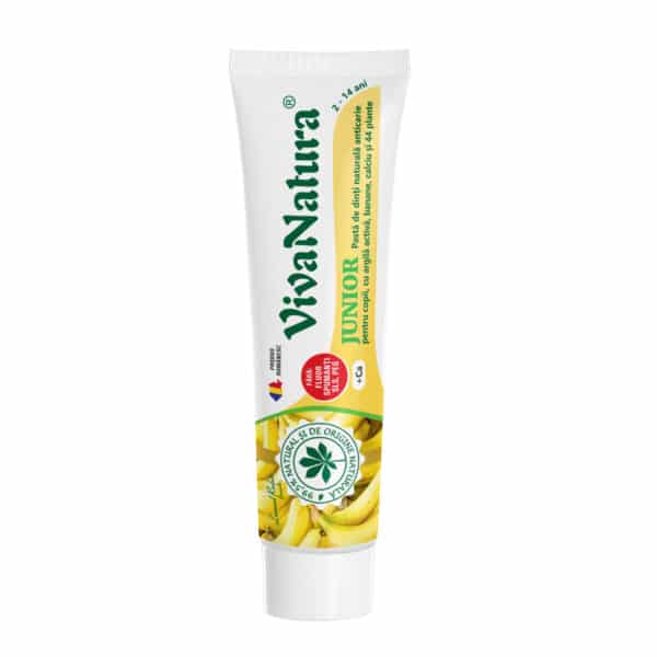 Pastă de dinți junior banane 2-14 ani 80ml, Vivanatura