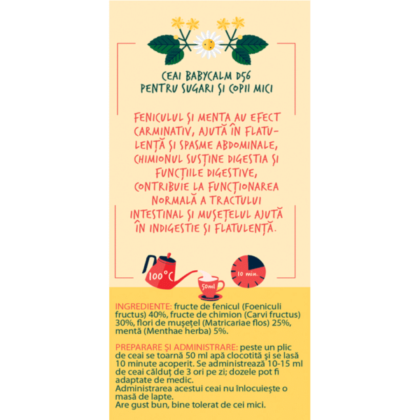 Ceai Mami și bebe Babycalm D56, 20 plicuri, Fares – imagine 2