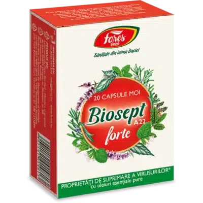 Biosept Forte A22, 20 capsule moi, Fares Biosept Forte A22, 20 capsule moi, Fares