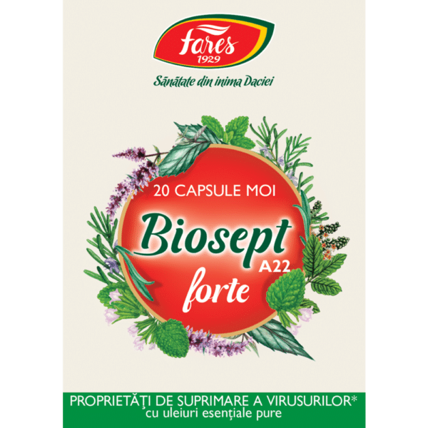 Biosept Forte A22, 20 capsule moi, Fares – imagine 5