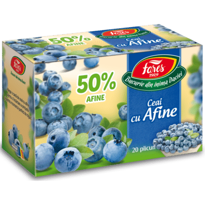 Ceai cu afine 50%, 20 plicuri, Fares