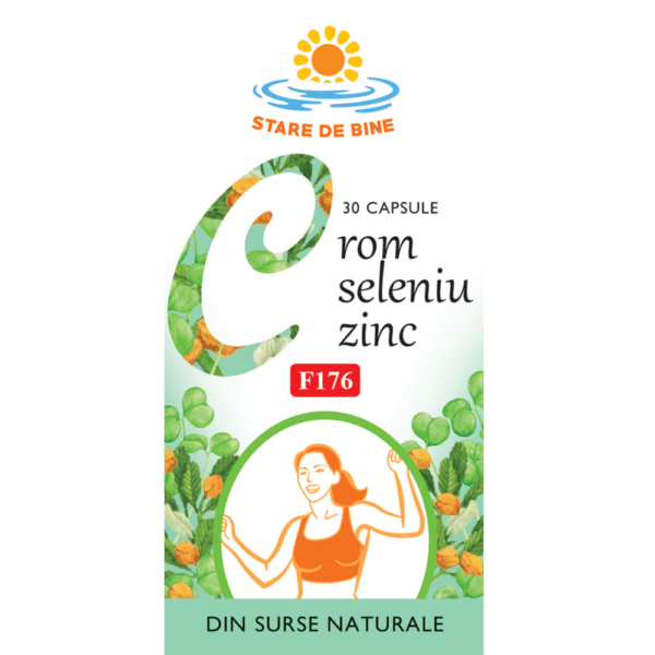 Crom, seleniu, zinc F176, 30 capsule, Fares – imagine 5