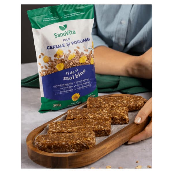 Fulgi de cereale și porumb, 500 g, Sanovita