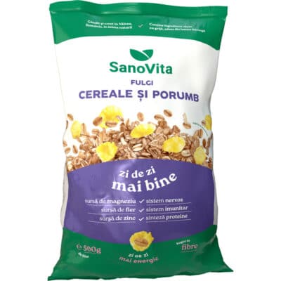 Fulgi de cereale și porumb, 500 g, Sanovita Fulgi de cereale și porumb, 500 g, Sanovita