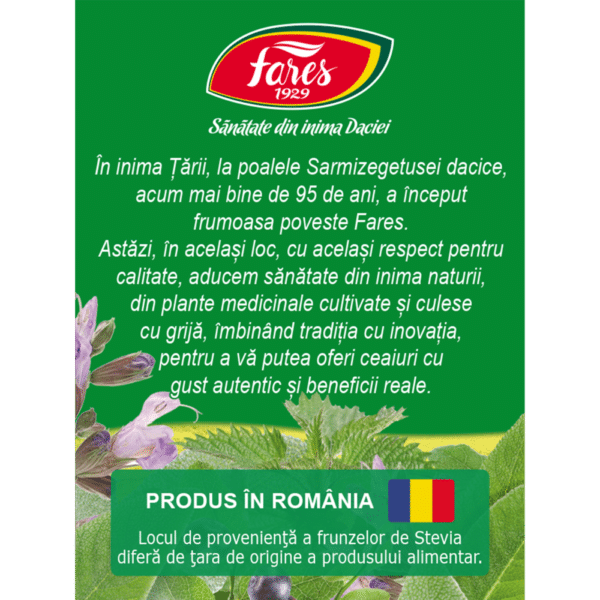 Ceai Glicostat M95, 20 plicuri, Fares – imagine 6