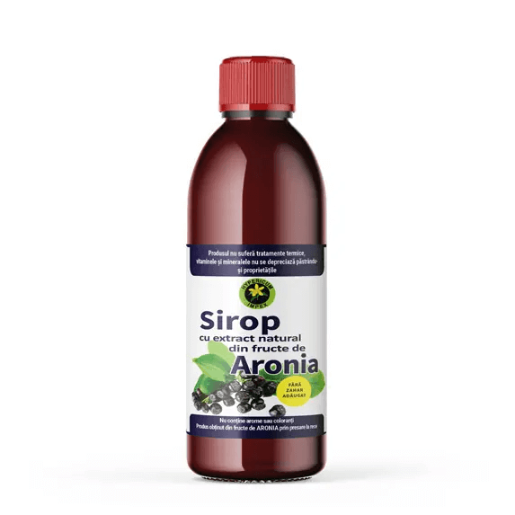 sirop de aronia fara zahar siropuri si sucuri naturale produs hypericum