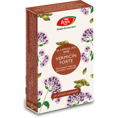 Vermicin Forte D102, 20 capsule moi, Fares Vermicin Forte D102, 20 capsule moi, Fares