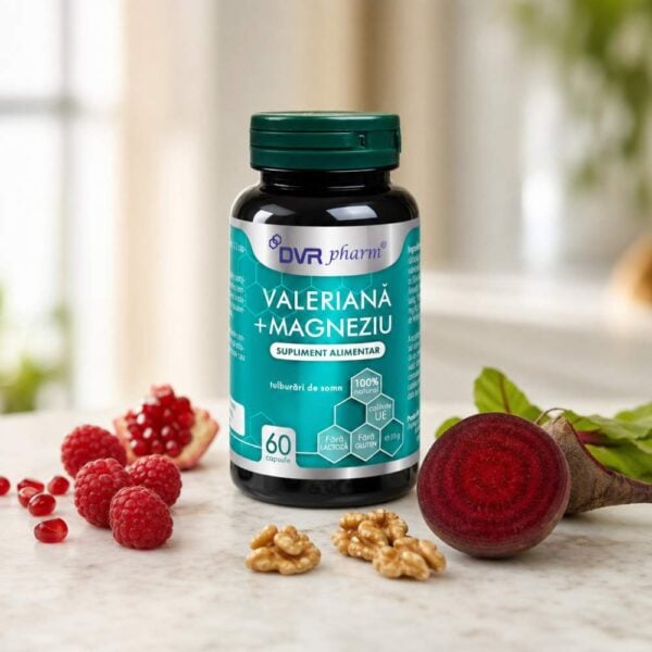 VALERIANĂ + MAGNEZIU – 60 capsule, DVR Pharm