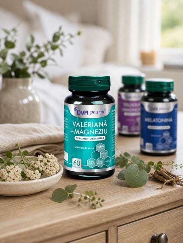 VALERIANĂ + MAGNEZIU – 60 capsule, DVR Pharm