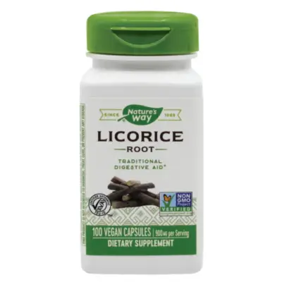 Secom Licorice (Lemn dulce) 450mg, 100 capsule, Secom