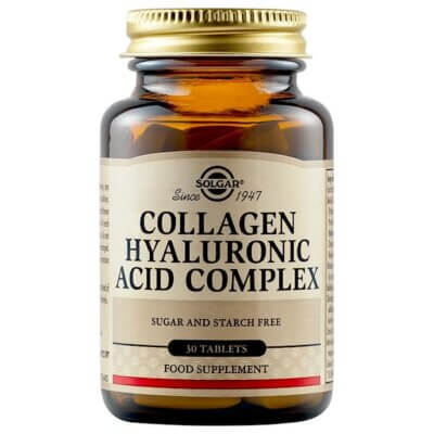 Complex de Acid Hialuronic și Collagen, 30 tablete, Solgar