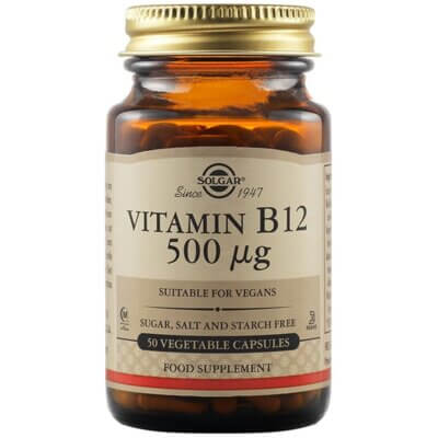 Vitamina B12, 500µg, 50 capsule, Solgar