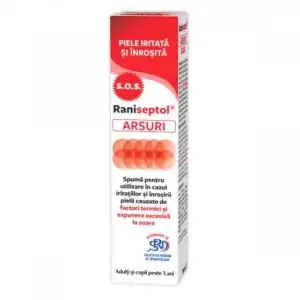 Raniseptol Arsuri spumă cu 20% panthenol, 150 ml, Zdrovit