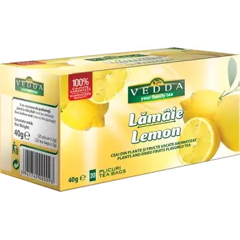 Ceai de lămâie, 20 plicuri, Vedda