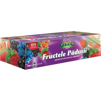 Ceai de fructe de pădure, 100 plicuri, Vedda