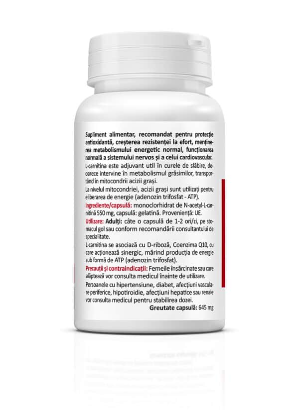 N-Acetil L-Carnitină, 550 mg, 60 capsule, Zenyth