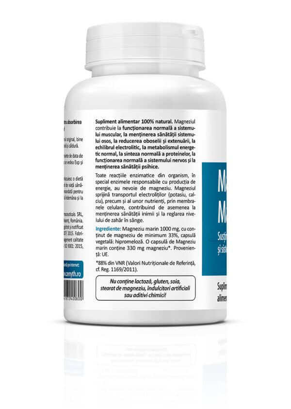 Magneziu marin 1000 mg, 60 capsule, Zenyth