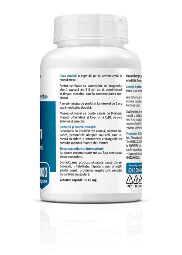 Magneziu marin 1000 mg, 60 capsule, Zenyth