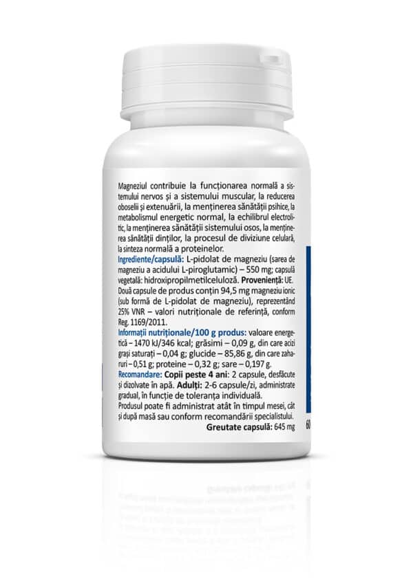 5941872402415-1 Magneziu Pidolat 550 mg, 60 capsule, Zenyth