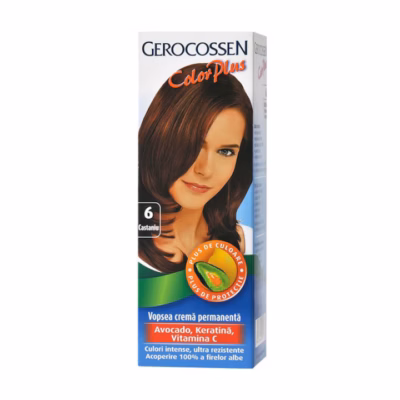 Vopsea Color Plus, nr. 6, Castaniu, 50 g, Gerocossen