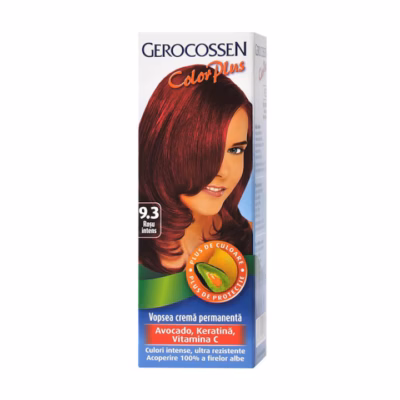 Vopsea Color Plus, nr. 9.3, Roșu intens, 50 g, Gerocossen