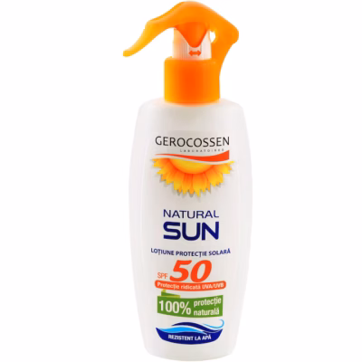 Loțiune pentru protecție solară SPF 50 Natural Sun, 200 ml, Gerocossen