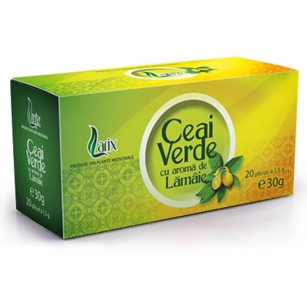 Ceai Verde Lămaie, 20 plicuri, Larix