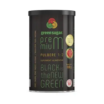 Green Sugar Premium 1:2 pulbere, 1000g, Laboratoarele Remedia