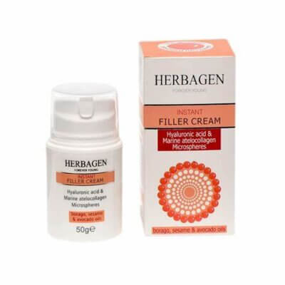 Cremă filler instant cu microsfere de acid hialuronic și atellocolagen, 50g, Herbagen