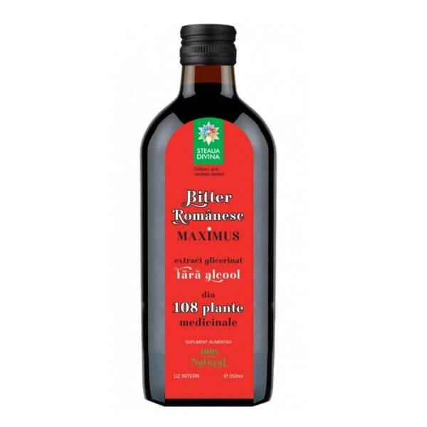 Bitter Românesc fără alcool Maximus, 250 ml, Steaua Divină