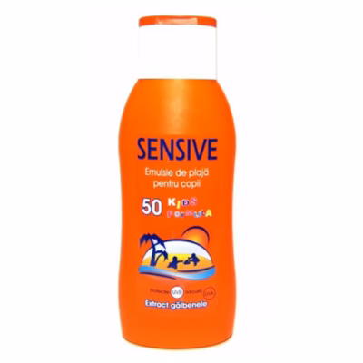 Emulsie de plajă pentru copii SPF50 cu gălbenele, 250ml, Sensive