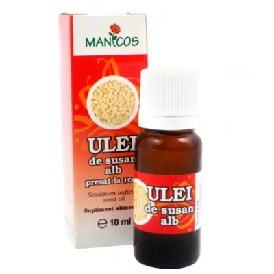 Ulei din semințe de Susan alb, 10 ml, Manicos