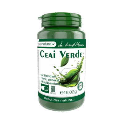 6420488010225 Ceai Verde, 60 capsule, Pro Natura