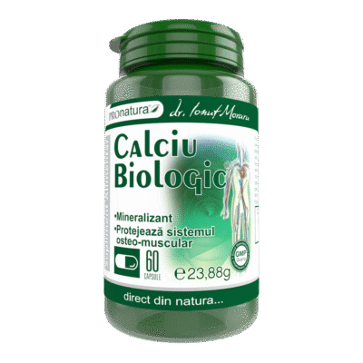 6420488011314 Calciu Biologic, 60 capsule, Pro Natura