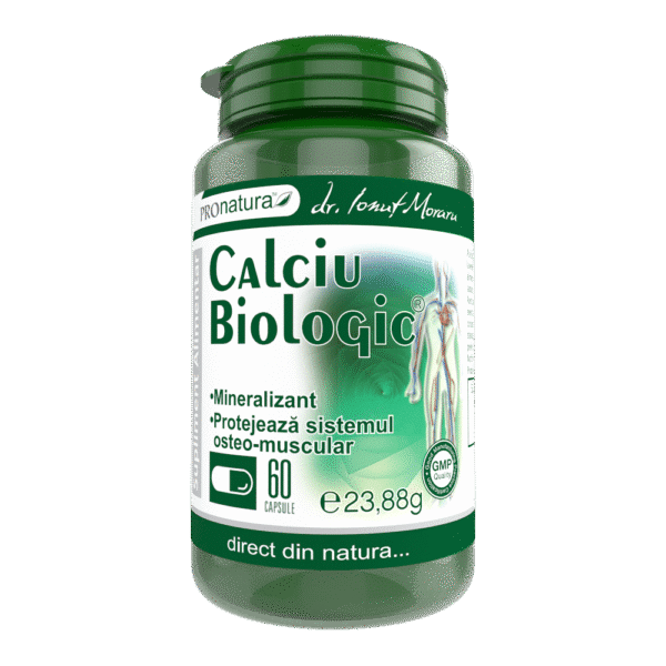 6420488011314 Calciu Biologic, 60 capsule, Pro Natura