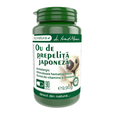 Ou de prepeliță japoneză, 90 caspule, Pro Natura