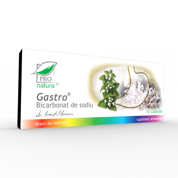 6420488018498 Gastro Bicarbonat de Sodiu, 10 capsule, Pro Natura