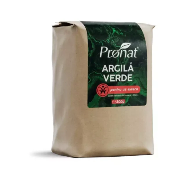 Argilă verde fină, pentru uz extern, 500g Argital Pronat