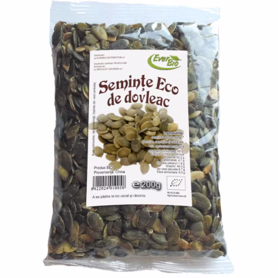 Semințe de dovleac decojite BIO, 200g, Everbio