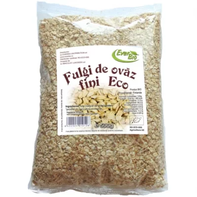 Fulgi de ovăz mari BIO, 500g, Everbio