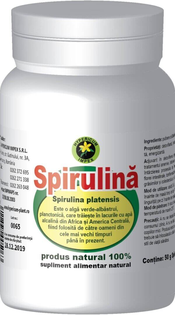 Spirulină pulbere, 50g, Hypericum