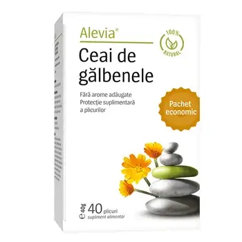 Ceai de gălbenele, 40 plicuri, Alevia