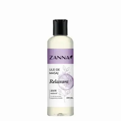 Ulei de masaj Relaxant cu Bergamotă și Trandafir, 200ml, Zanna
