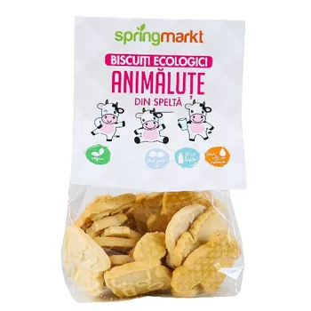 Biscuiți Eco din Speltă Animăluțe, 100g, Springmarkt