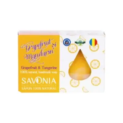 Săpun de grapefruit și mandarină, 90 g, Savonia
