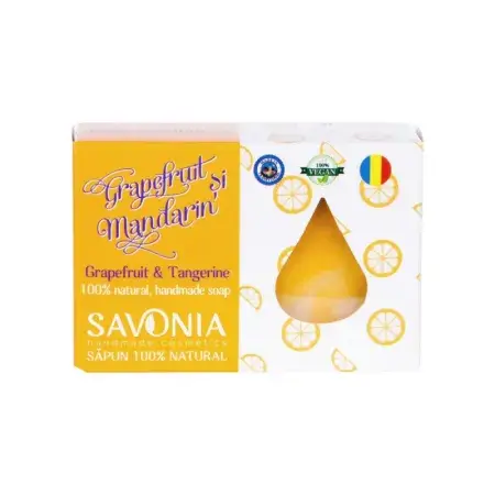 Săpun de grapefruit și mandarină, 90 g, Savonia