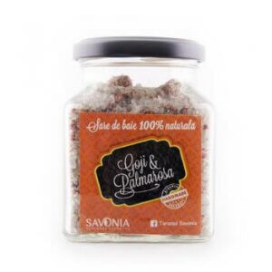 Sare de baie cu goji și palmarosa, 250gr, Savonia