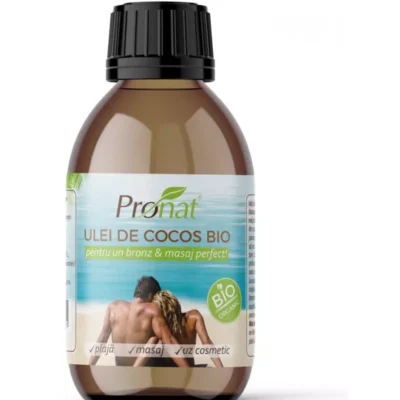 Ulei de cocos bio extravirgin pentru uz cosmetic, 100ml, Pronat