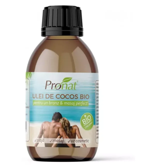 Ulei de cocos bio extravirgin pentru uz cosmetic, 100ml, Pronat