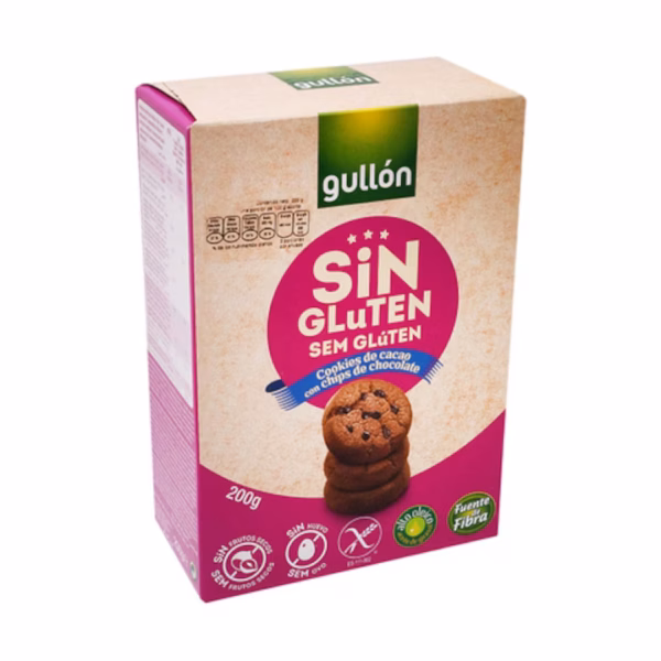 Biscuiți cu chips de ciocolată fără gluten, Gullon, 200g